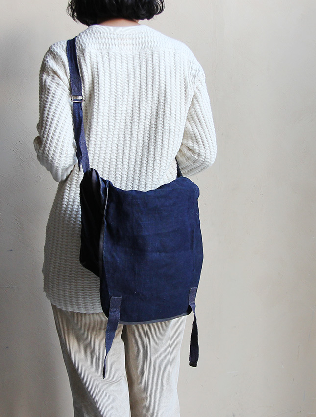 40s French Linen Shoulder Bag